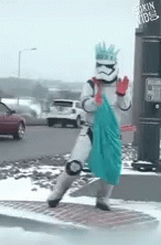 Dancing Storm Trooper Star Wars GIF - Dancing Storm Trooper Star Wars Lady Liberty GIFs