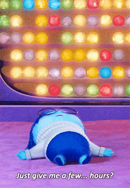 Inside Out Sadness GIF - Inside Out Sadness Just Give Me A Few Hours GIFs