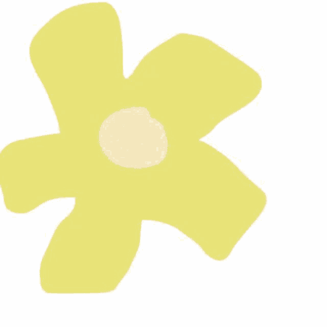 a yellow flower with a pink center on a white background