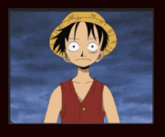 monkey d luffy from one piece is wearing a straw hat