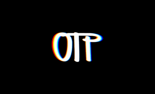 the word otp is displayed in white on a black background