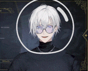 a man with white hair and glasses is in a bubble with the words in crying behind him