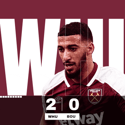 a poster with a soccer player in a shirt that says west ham united