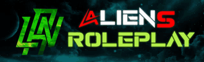 a banner for aliens roleplay shows a green and red logo