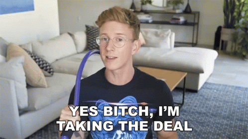Yes Bitch Im Taking The Deal GIF - Yes Bitch Im Taking The Deal Tyler Oakley GIFs