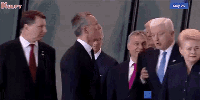 Pushing A Past Fellow World Leader Donald Trump GIF - Pushing A Past Fellow World Leader Donald Trump Side Please GIFs