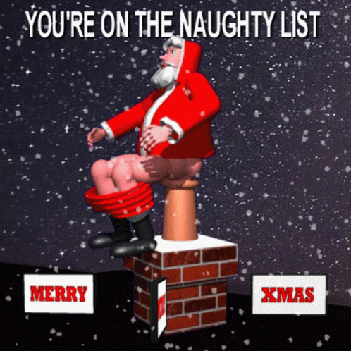 Naughty List Christmas List GIF - Naughty List Christmas List Santa On Chimney GIFs