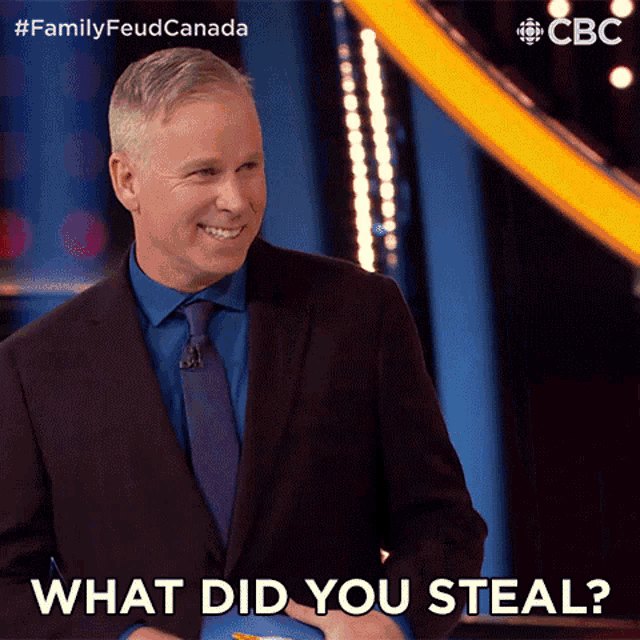 What Did You Steal Gerry Dee GIF - What Did You Steal Gerry Dee Family Feud Canada GIFs