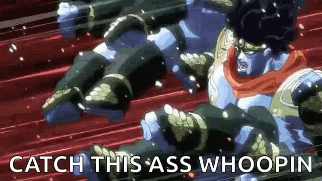 star platinum from jojo 's bizarre adventure is fighting jotaro kujo in a fight .