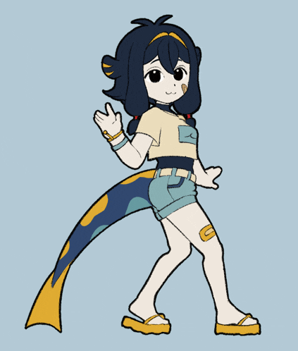 a drawing of a girl with a fish tail on her leg
