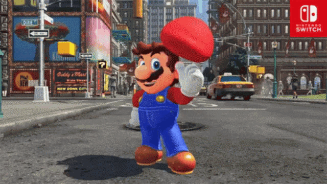 a mario video game is on a nintendo switch