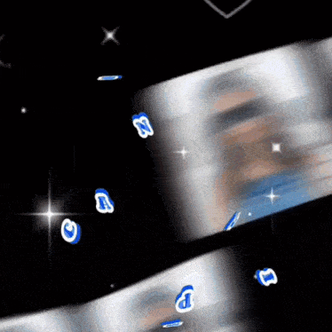 a blurred image of a person with the letter a floating around them