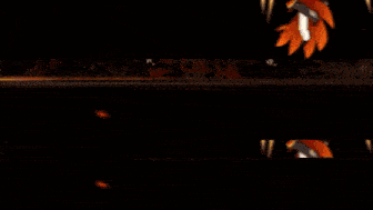 a cartoon character is surrounded by flames and a sign that says ' samurai ' on it