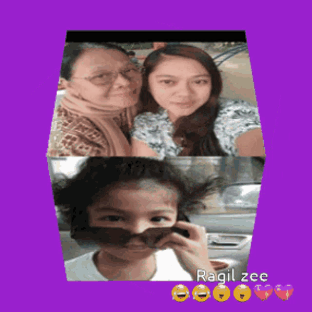 a picture of a woman and a little girl with the name ragil zee on the bottom