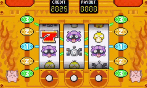 a video game with a credit and payout displayed