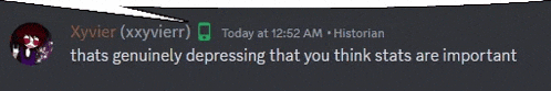 a screenshot of a discord conversation between xavier and historian