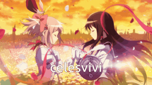 celesvivi is written on the bottom of a picture of two girls