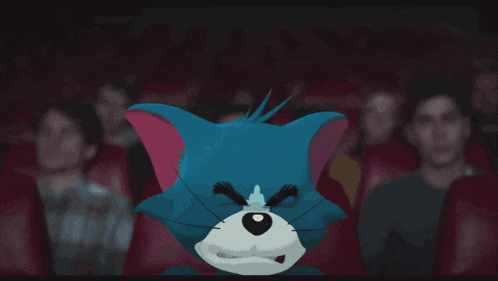 a cartoon character is surrounded by flames in a dark background