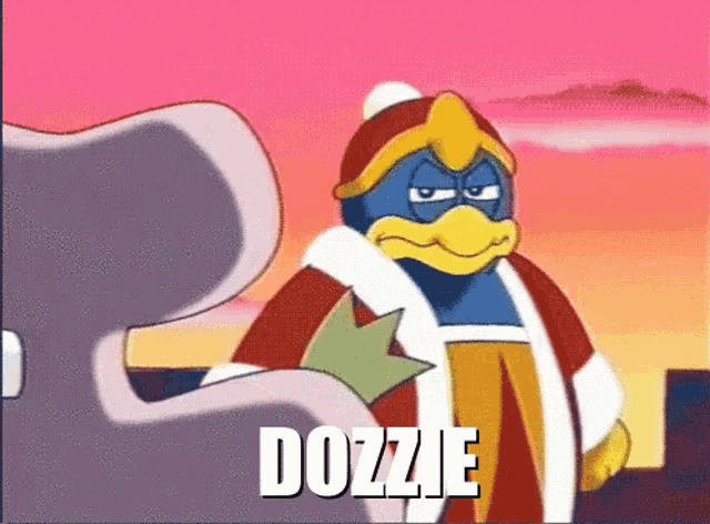 a cartoon character with the word dozze on the bottom right