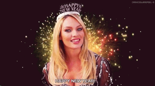 New Year Candice Swanepoel GIF - New Year Candice Swanepoel Happy New Year GIFs