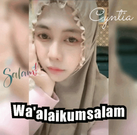 a picture of a woman wearing a hijab with the words wa ' alaikumsalam written below her