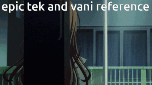 a picture of a girl with the words epic tek and vani reference on it