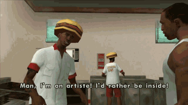man i 'm an artist i d rather be inside