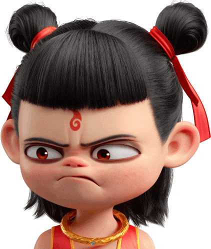 a cartoon character with a s on his forehead looks angry