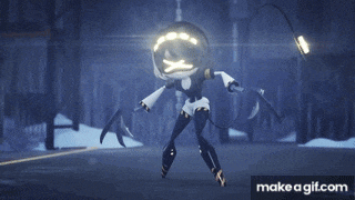 a gif of a robot with the words make a gif.com below it