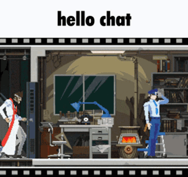 Ghost Trick Hello Chat GIF - Ghost Trick Hello Chat Cabanela GIFs