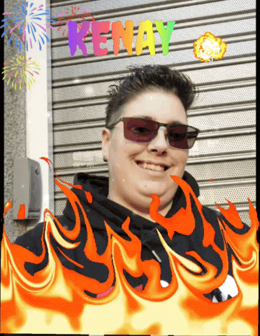 a woman wearing sunglasses and a hoodie with the word kenay on it