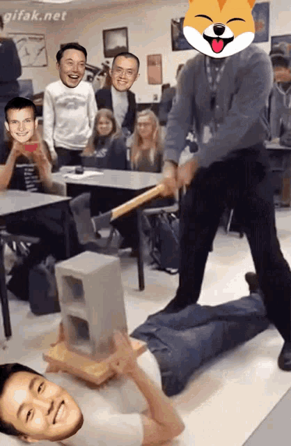 a group of people in a classroom with gifak.net on the bottom