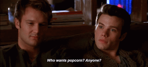 Glee Kurt Hummel GIF - Glee Kurt Hummel Who Wants Popcorn Anyone GIFs