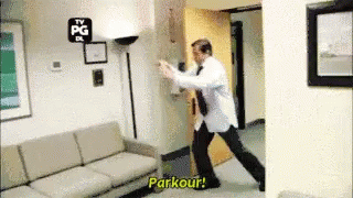 Parkour The Office GIF - Parkour The Office GIFs