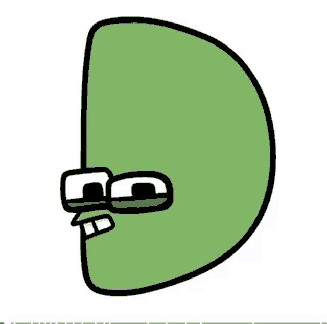 a cartoon drawing of a man and a green bean with a hat on