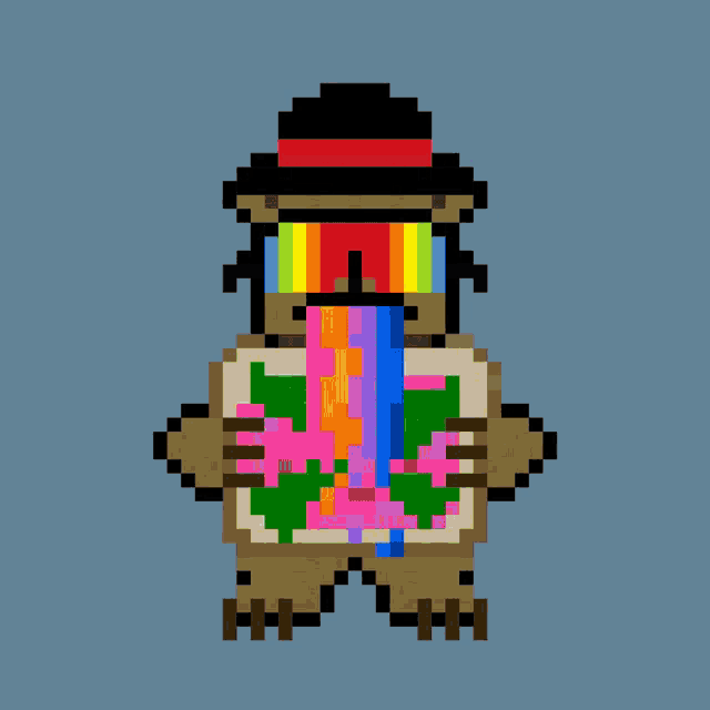 a pixel art drawing of a cat holding a globe
