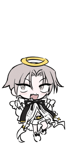 a drawing of a little angel with a halo on her head