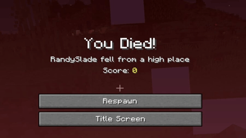 You Died Minecraft GIF