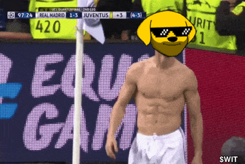 a shirtless man wearing sunglasses stands in front of a sign that says 420 on it