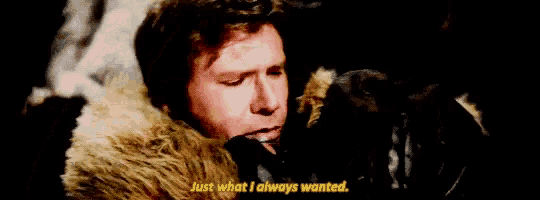 a man in a fur coat says just what i always wanted .