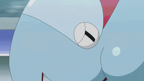 a close up of a cartoon character 's face with a key in its eye