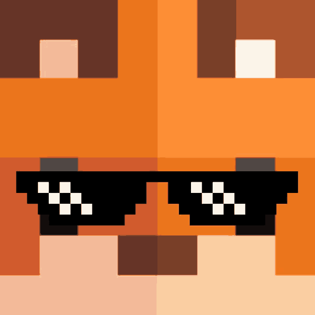 a pixel art of a man wearing sunglasses with checkers on them