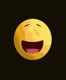 a yellow smiley face with its mouth open and tongue out