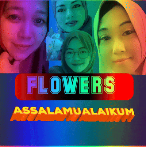 a colorful poster with the words flowers assaalamualaikum