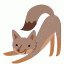 Stretching Fox Cute Fox GIF - Stretching Fox Fox Cute Fox GIFs