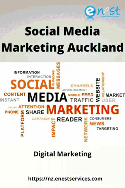 a poster that says social media marketing auckland and digital marketing