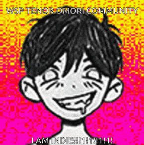 a black and white drawing of a boy with a smile on his face and the words i am indie