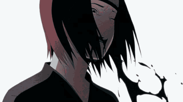 a drawing of a woman with blood coming out her mouth