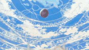 a cartoon drawing of a sphere with spikes on it