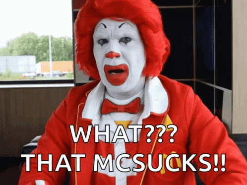 Clown Mcdonalds GIF - Clown Mcdonalds Thumbs Down GIFs
